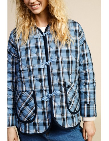 Veste matelassée à carreaux avec fermeture à glissière Dixie