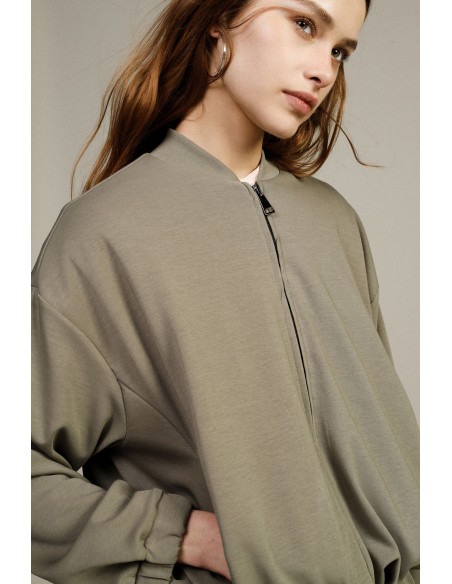 Bomber zippé avec poignets élastiqués Dixie