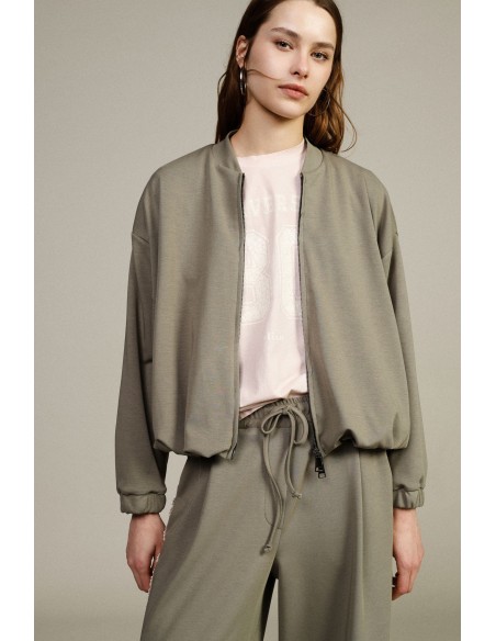 Bomber zippé avec poignets élastiqués Dixie