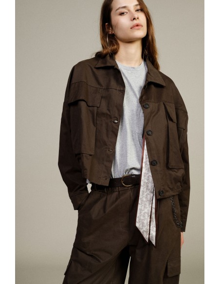Veste-chemise courte avec poches frontales Dixie