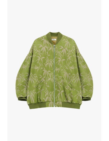 Bomber oversize avec imprimé feuillage et fermeture éclair Dixie