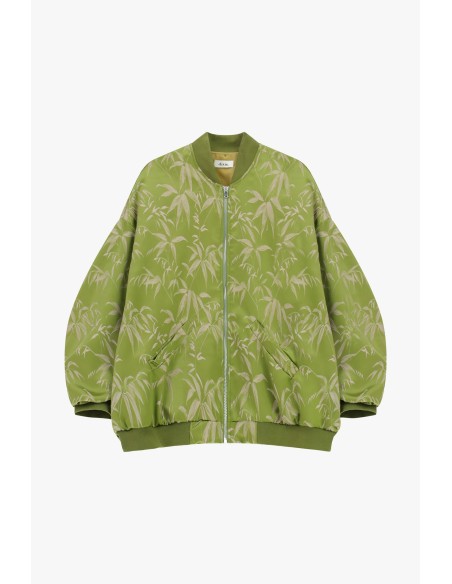 Oversized bomberjack met foliageprint en rits Dixie