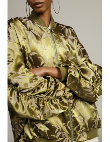 Bomber oversize avec imprimé feuillage et fermeture éclair Dixie