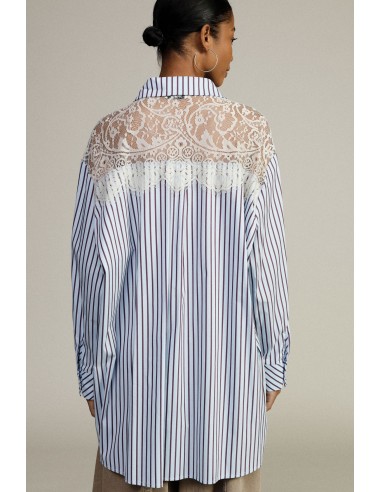 Chemise oversize à rayures avec col classique Dixie