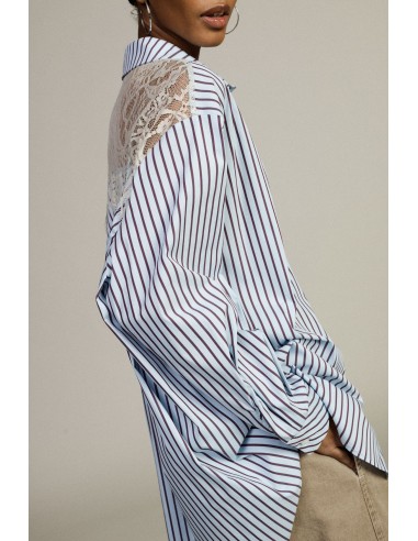 Chemise oversize à rayures avec col classique Dixie