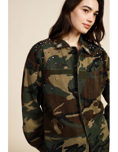 Blazer à motif militaire et clous Dixie