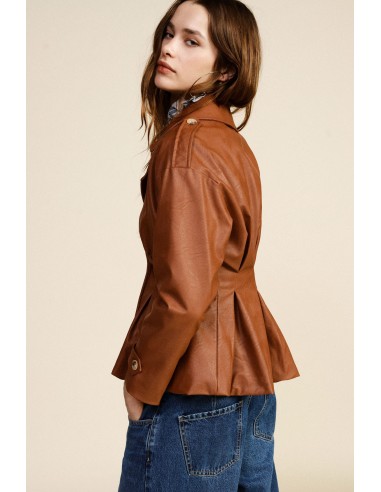 Blazer court croisé avec boutons et revers larges Dixie
