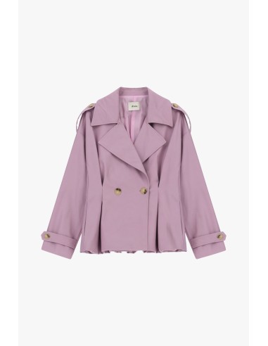 Blazer court croisé avec boutons et revers larges Dixie
