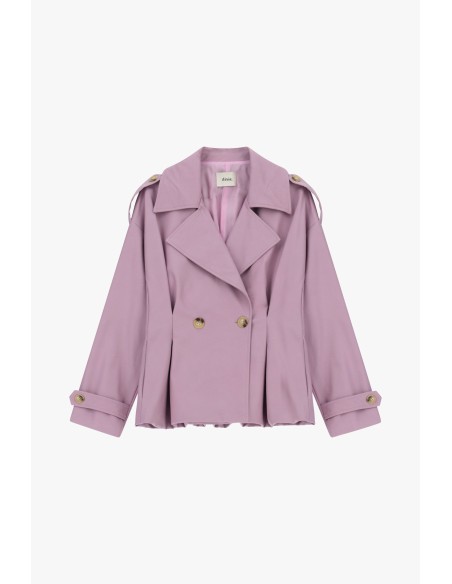 Blazer court croisé avec boutons et revers larges Dixie
