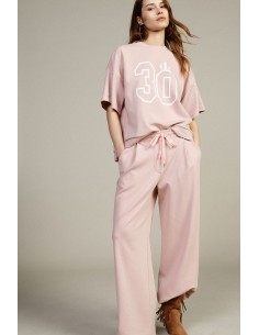 Pantalon palazzo 7/8 Dixie à taille élastiquée