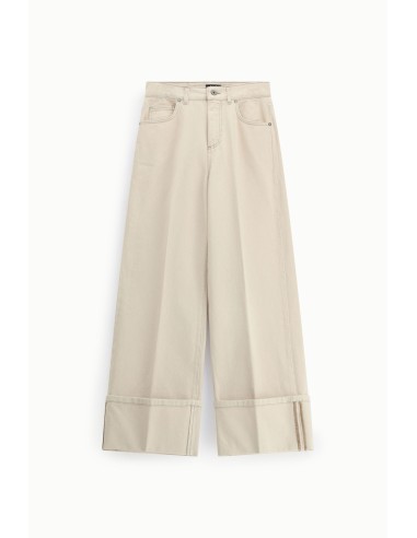 Pantalon palazzo avec revers larges et poches Dixie
