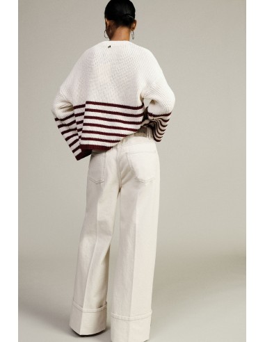 Pantalon palazzo avec revers larges et poches Dixie