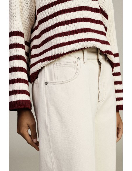 Pantalon palazzo avec revers larges et poches Dixie