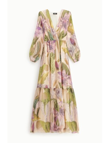 Robe longue à imprimé floral et manches amples Dixie