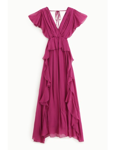 Robe longue fluide à volants Dixie