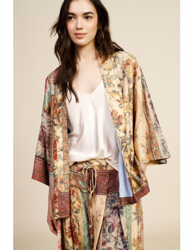 Dixie blazer met print en wijde mouwen