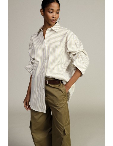 Chemise oversize à rayures avec poche poitrine Dixie