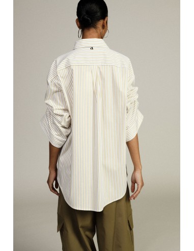 Chemise oversize à rayures avec poche poitrine Dixie
