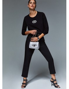 Slim-fit broek met omslag van Liu Jo 2