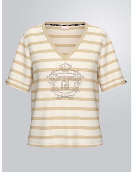 Liu Jo Jersey à rayures et strass