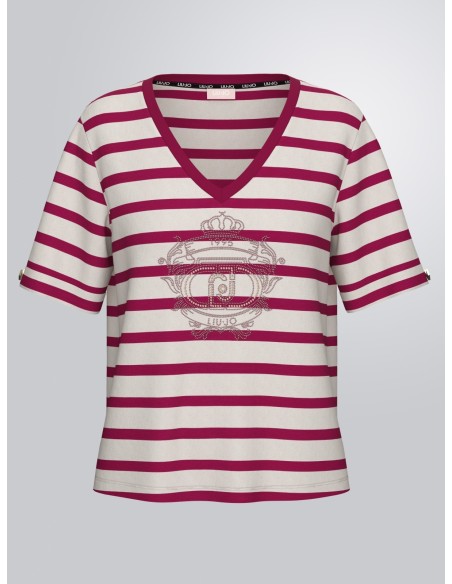 Liu Jo Jersey à rayures et strass