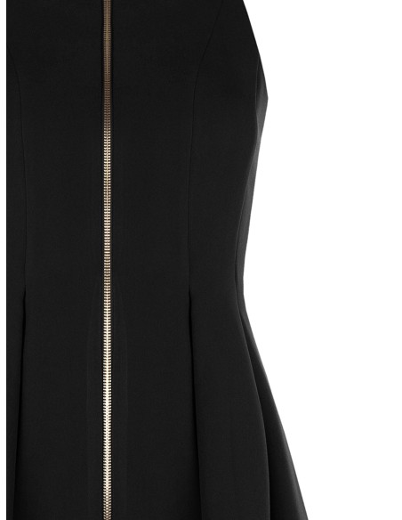 Robe courte en tissu technique avec logo zippé Rinascimento