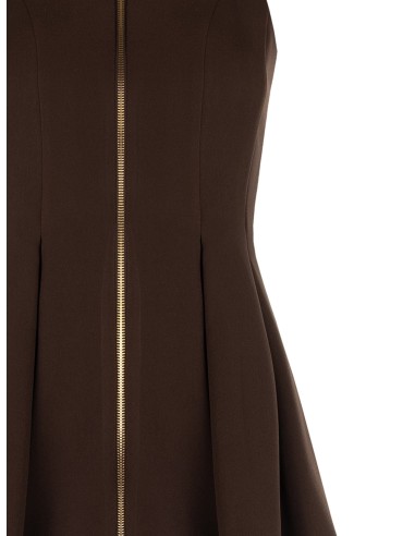 Robe courte en tissu technique avec logo zippé Rinascimento
