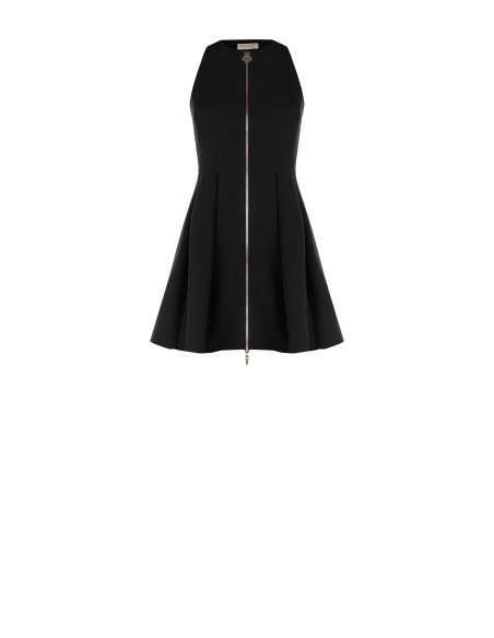 Robe courte en tissu technique avec logo zippé Rinascimento