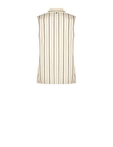 Blouse rayée en mélange de coton avec nœud Rinascimento