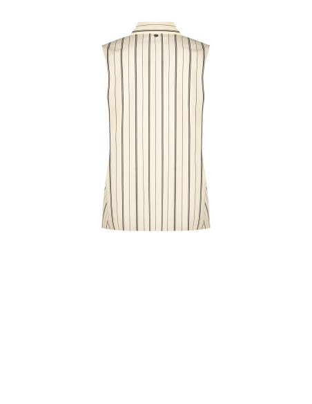 Blouse rayée en mélange de coton avec nœud Rinascimento