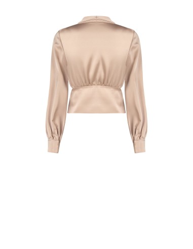Blouse cintrée en satin avec décolleté en V croisé Rinascimento