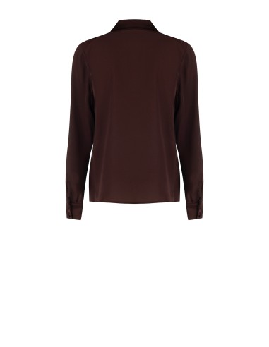 Vloeiende georgette blouse met satijnen inzetstukken van Rinascimento