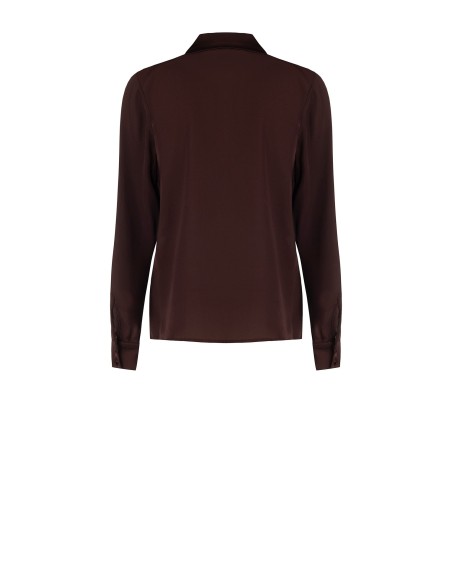 Blouse fluide en georgette avec empiècements en satin Rinascimento