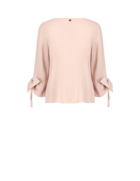 Blouse ample en tissu fluide avec maxi nœuds sur les manches Rinascimento