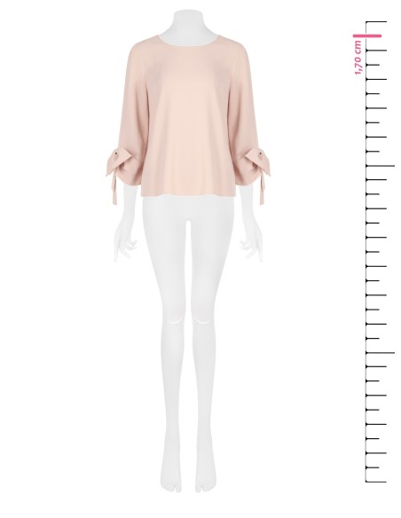 Blouse ample en tissu fluide avec maxi nœuds sur les manches Rinascimento