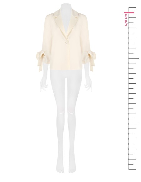 Ruime blazer met maxi-strikken op de mouwen Rinascimento