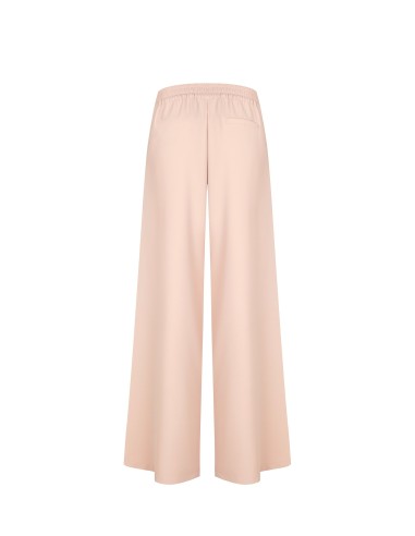 Pantalon palazzo en tissu fluide avec plis et élastique au dos Rinascimento