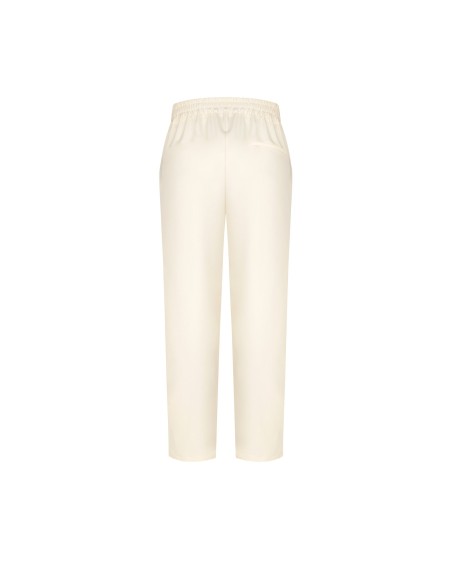 Pantalon cigarette en mélange de viscose avec nœud à la taille et élastique au dos Rinascimento
