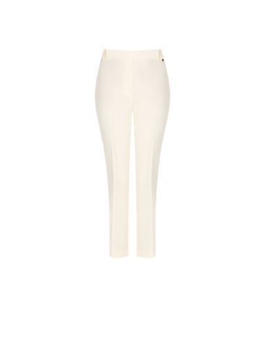 Pantalon droit en mélange de viscose avec élastique au dos Rinascimento