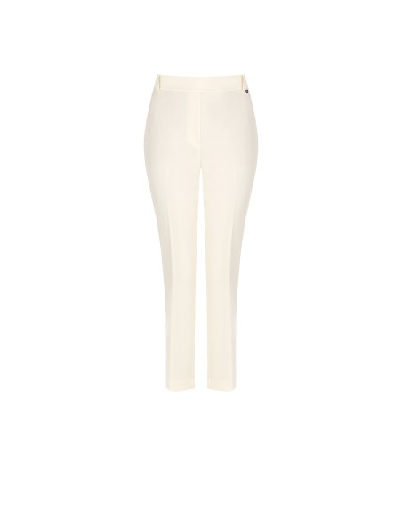 Pantalon droit en mélange de viscose avec élastique au dos Rinascimento