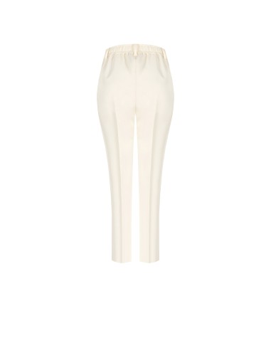 Pantalon droit en mélange de viscose avec élastique au dos Rinascimento