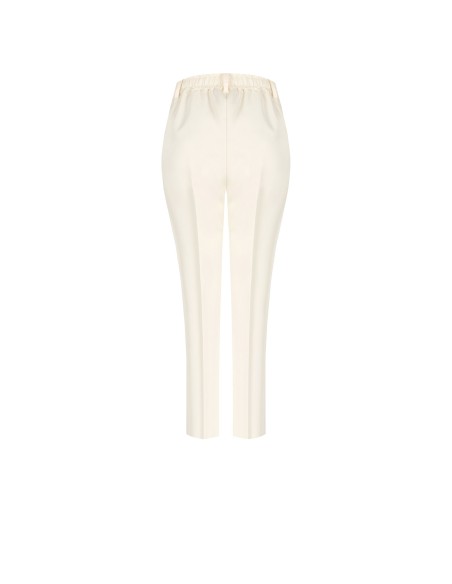 Pantalon droit en mélange de viscose avec élastique au dos Rinascimento