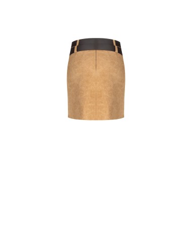 Minijupe en faux daim ombré avec ceinture en cuir double Similo assortie Rinascimento