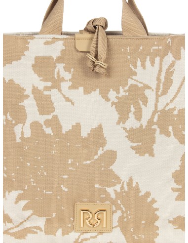 Flower Canvas Maxi Shopper With Adjustable And Removable Strap Rinascimento