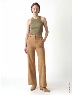Pantalon palazzo en similicamoscio dégradé avec élastique au dos Rinascimento