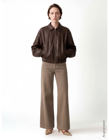 Blouson bomber en similicuir à effet légèrement froissé Rinascimento