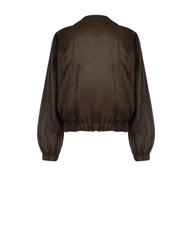 Blouson bomber en similicuir à effet légèrement froissé Rinascimento