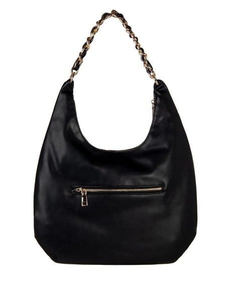 Sac à épaule demi-lune en similicuir avec bandoulière réglable et amovible Rinascimento