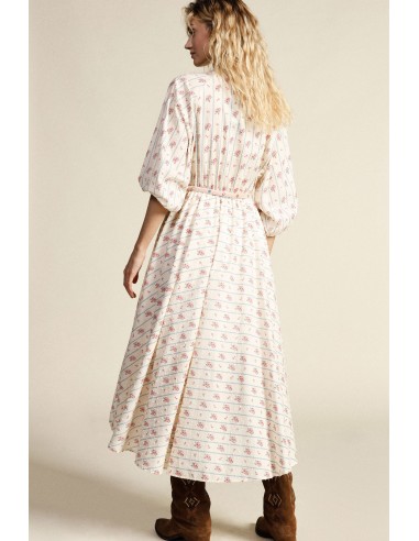Robe longue à imprimé floral avec ceinture tressée Dixie