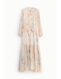 Robe longue à imprimé floral avec ceinture Dixie